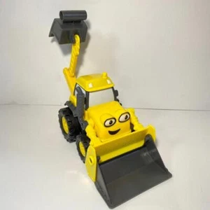 9" x 5.5" 2015 Mattel Bob The Builder Scoop Backhoe Loader Construction Vehicle - Picture 1 of 5