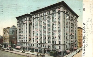 Postal Spitzer Building Toledo Ohio Vista aérea 1908 - Imagen 1 de 2