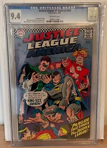 JUSTICE LEAGUE OF AMERICA #44 - CGC 9.4 - PLAGUE THAT STRUCK THE JUSTICE LEAGUE - Picture 1 of 3