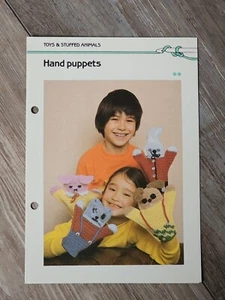 Marshall Cavendish Hand Puppets Dog Cat Pig Rabbit Toy Crochet Pattern - Picture 1 of 3