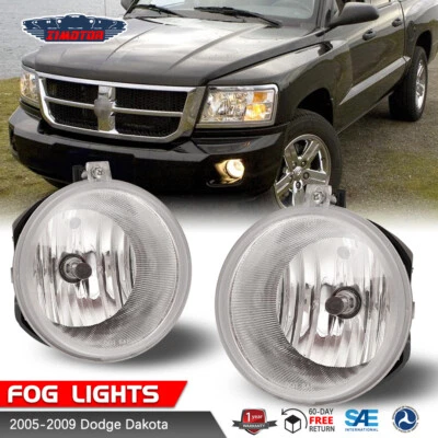 Luces antiniebla delanteras para Dodge Dakota Durango 2005-2009 lentes transparentes luces de conducción Foto 1 de 4