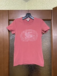 BURBERRY LONDON WOMAN BIG LOGO CLASSIC COTTON T SHIRT SIZE S - Picture 1 of 9