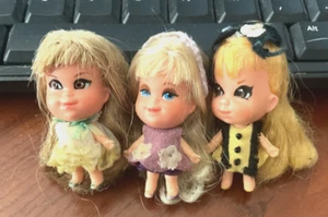 Little Mattel 1967 Liddle Kiddle Medaillon Lou Mini 2" Puppe Konvolut - Bild 1 von 3