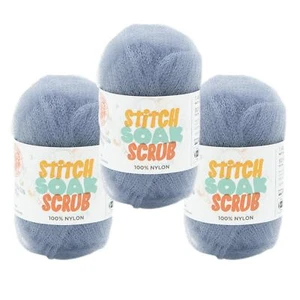 (3 Pack) Lion Brand Yarn Stitch Soak Scrub Nylon Yarn 781-105AS, Eventide - Picture 1 of 4