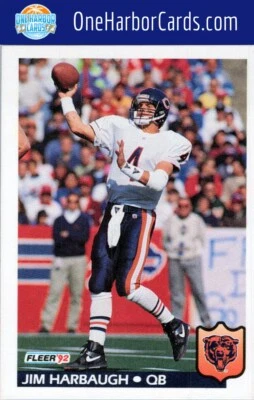 1992 Fleer Chicago Bears #40 Jim Harbaugh - Image 1 of 2