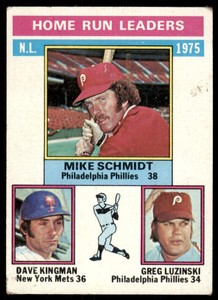 1976 Topps Mike Schmidt/Dave Kingman/Greg Luzinski  VG+ Philadelphia