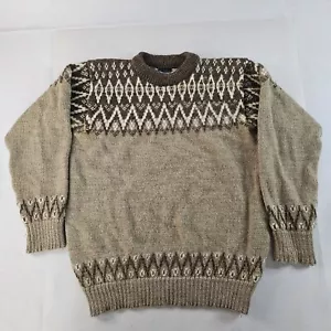 Suéter De Colección Dale Of Norway Pura Lana Nueva Beige Marrón Tejido Talla Grande 52 LEER - Imagen 1 de 19