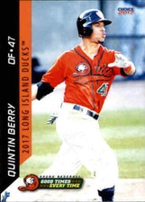 2017 Long Island Ducks Choice #5 Quintin Berry Chula Vista California CA Card