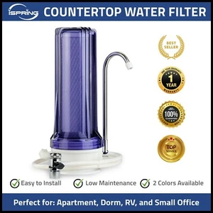 iSpring Countertop Water Filter System Housing with Carbon Block Filter,NSF/ANSI - Picture 1 of 5