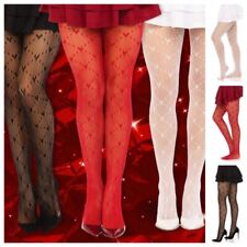 Breathable Heart Mesh Stockings Elastic Argyle Tights Pantyhose  Party