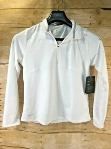 NIKE DRI-FIT 1/4 ZIP JACKET GOLF WHITE GIRL'S LARGE ⛳NWT⛳ $50 - Picture 1 of 9
