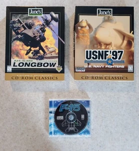 EA Jane's Combat Simulations PC CD-ROM Lot - Navy USNF'97, AH-64D Longbow, F-15 - Bild 1 von 12