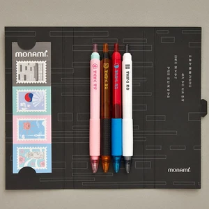 NEW Monami FX ZETA Korean Tradition Edition Set of Ballpoint Pens Stickers - Picture 1 of 4