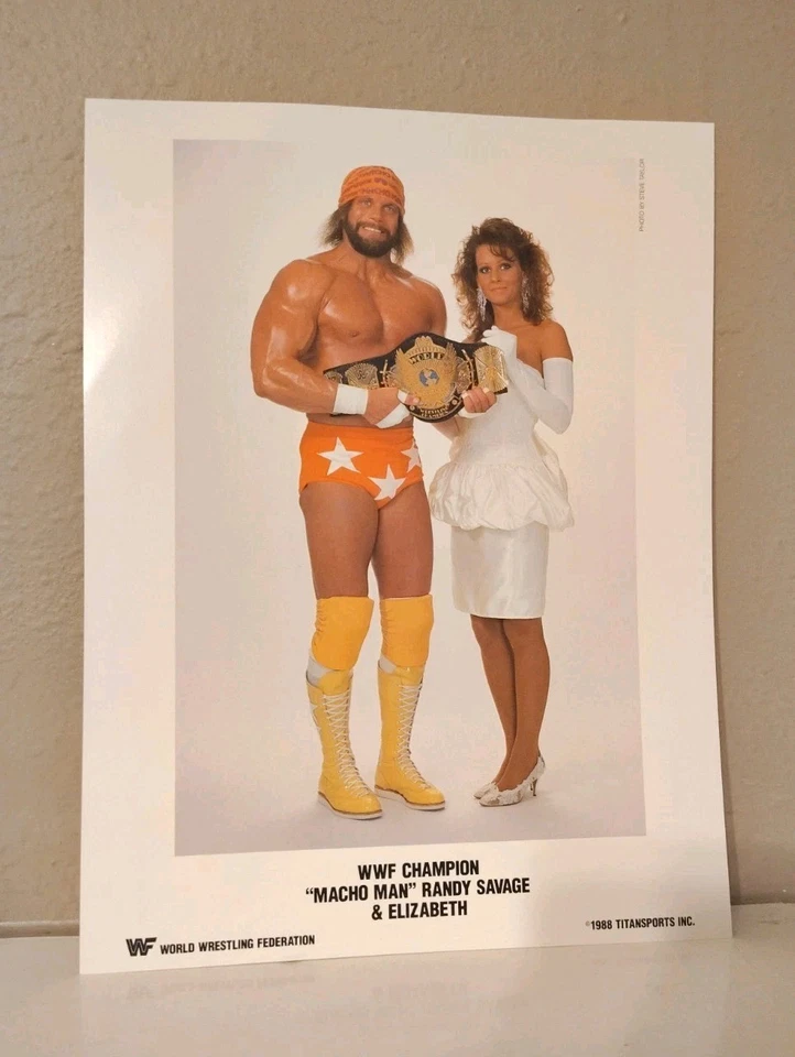 WWF Macho Man Randy Savage & Miss Elizabeth officially licensed 1988 Promo Photo - Image 1 of 2