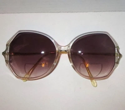 Vintage 70s 80s Oversized Retro Eyeglasses Luxottica Frames Mod Boho - Image 1 of 4