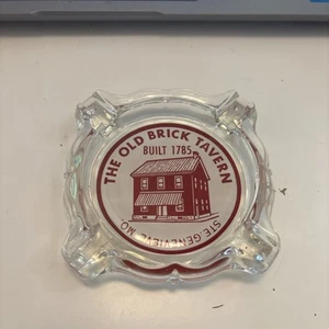 Vintage Old Brick Tavern and Restaurant in St. Genevieve Missouri Glass Ashtray - Picture 1 of 6