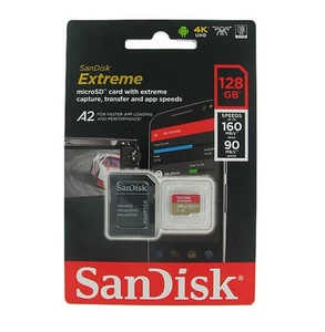 Tarjeta de memoria SanDisk Extreme 128 GB A2 UHS-I U3 V30 160 MB/s + adaptador - Imagen 1 de 5