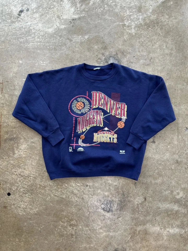 Denver Nuggets Conferencia Campeones Color Azul Marino Cuello Redondo Sudadera VK04571 Foto 1 de 1