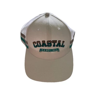NCAA Coastal Carolina Adult Hat Cap Mesh Back Snap Back White One Size - Picture 1 of 6