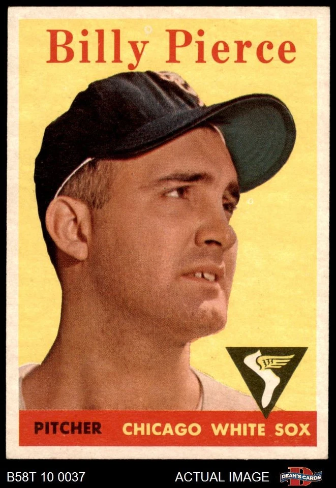 1958 Topps #50 Bill Pierce Yellow Team White Sox RARE VARIATION 6.5 - EX/MT+ - Image 1 of 1