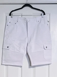 Denim and Rivets Men's White Cargo Shorts Size 38 NWT - Picture 1 of 6