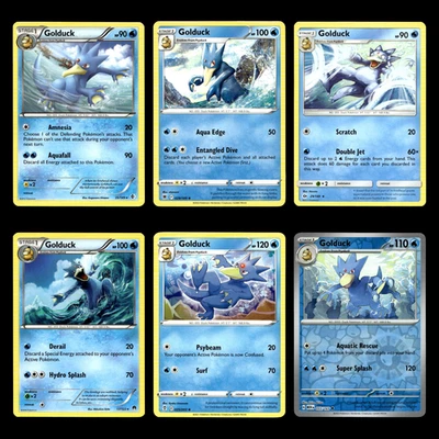 6x Golduck Lot 35 Black White Boundaries Crossed Pokemon Cards Collection Set - Image 1 of 2