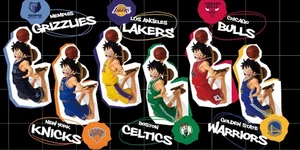 One Piece x NBA Master Stars Piece Luffy Figur 6er Set Japan Exclusive Neu - Bild 1 von 6