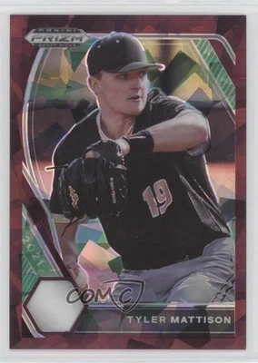 2021 Panini Prizm Draft Picks Burgundy Cracked Ice /23 Tyler Mattison #PDP104 - Image 1 of 2
