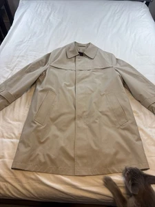 Towne From London Fog Coat Size 38R Zip Out Liner Jacket Khaki - Picture 1 of 14