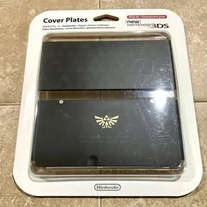 NUEVO Nintendo 3DS Negro Hyrule TRIFORCE Cubierta Placas #055 Legend Of Zelda Japón - Imagen 1 de 8