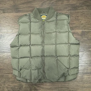 Chaleco Cabelas Para Hombres Grande Premier Plumón de Ganso del Norte Puffer Verde Oliva Cremallera - Imagen 1 de 6