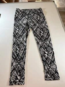 Material Leggings Ragazza Active Taglia Large, Astratto Nero/Grigio/Bianco. - Foto 1 di 13