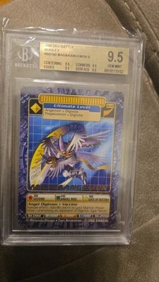 Digimon BGS 9.5 Magnaangemon DigiBattle Series 3 BO142 Gold Text Gem Mint! Pop 3 - Image 1 of 2