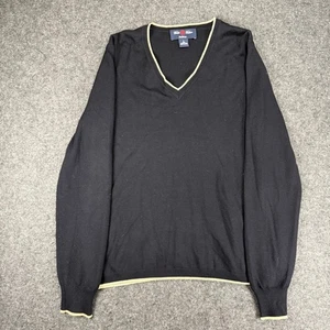 Suéter Brooks Brothers ProSport Lana Merino Cuello en V Negro Para Hombre Grande Clásico - Imagen 1 de 7