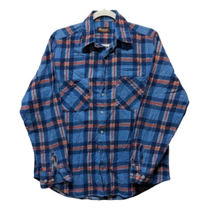 90s / Y2K Rugged Flannel Button Up Shirt - Picture 1 of 4