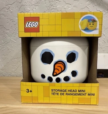 Mini cabeza de muñeco de nieve de almacenamiento Lego - se envía lo antes posible Foto 1 de 3