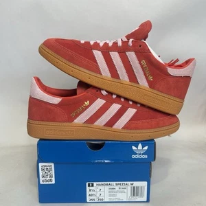 Adidas Handball Spezial WMNS “Bright Red Clear Pink” IE5894 Women’s 8.5 New - Picture 1 of 6