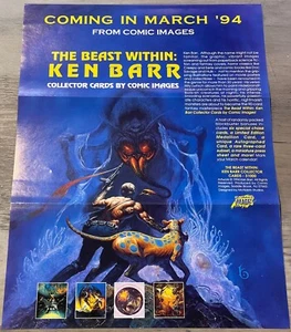 1994 Comic Images The Beast Within: Ken Barr Art 10" x 13" Promo Poster Ad - Picture 1 of 1