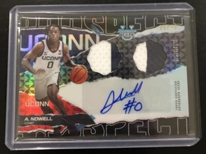 AHMAD NOWELL - 2024-25 Bowman Best U double patch auto noir /10 SSP - UCONN - Photo 1/2