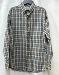 BILL BLASS Blue Long Sleeve Button Collar Dress Shirt Men's Sz Large L FAST SHIP - Picture 1 of 5