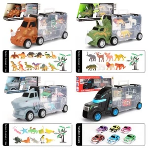 Dinosaur Truck Toys Transport Carrier Car Toy Set Toys For Boys and Girls Gifts - Picture 1 of 16