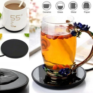 USB Untersetzer Tassenwärmer Kaffeewärmer Heizplatte Kaffee Wärmer Wärmeplatte- - Photo 1/13