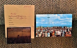 VTG 1954 Postcard & Original Negative Mackinac Bridge Groundbreaking Ceremony MI - Picture 1 of 4