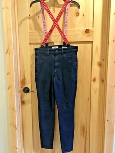 Woman's Guess LA Super High Rise Suspender Jeans Size 30 RARE - Picture 1 of 6