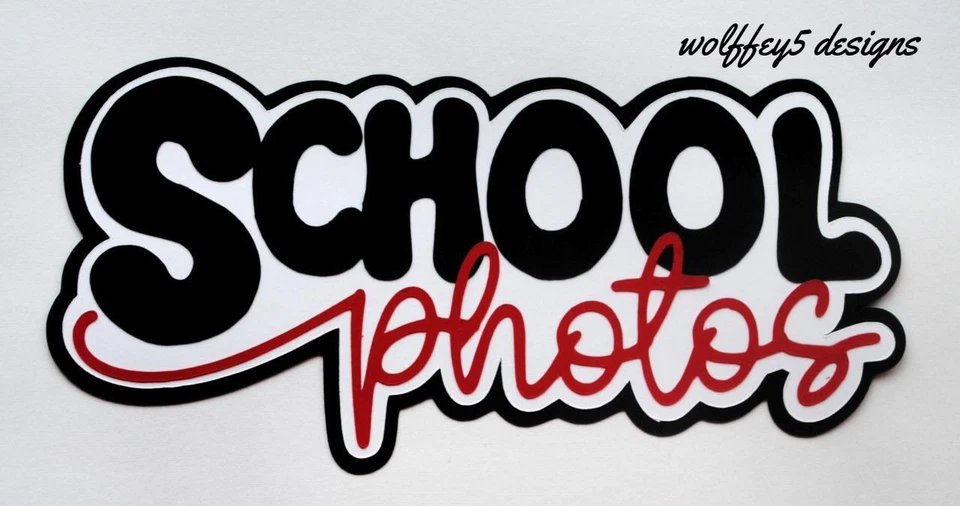 ESCUELA ARTESANAL niño TÍTULO prefabricado papel piezas álbum de recortes troquelado pieza PÁGINA 3D Foto 1 de 1