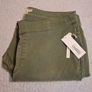 Weiche Umrandung Größe 1X Überziehhose schmal volle Länge ultimativer Denim neu mit Etikett $ 99 - Bild 1 von 15