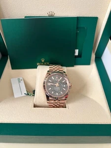 2025 Rolex Sky-Dweller Gold 18K Rose Gold 336935 42mm Watch Rhodium DIAL Jubilee - Picture 1 of 9
