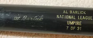 "AL BARLICK" HALL OF FAME SIGNIERTER BASEBALLSCHLÄGER (JSA) - Bild 1 von 3