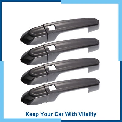 Pack (4) Kit de cubierta de manija de puerta exterior para Cadillac XTS 2013-2021 negro brillante Foto 1 de 4