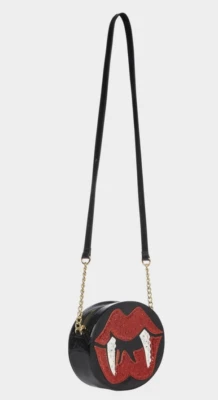 Bandolera Betsey Johnson Kitsch HALLOWEEN Glampiro Nueva LABIOS Y COLMILLOS VAMPIRO Foto 1 de 4